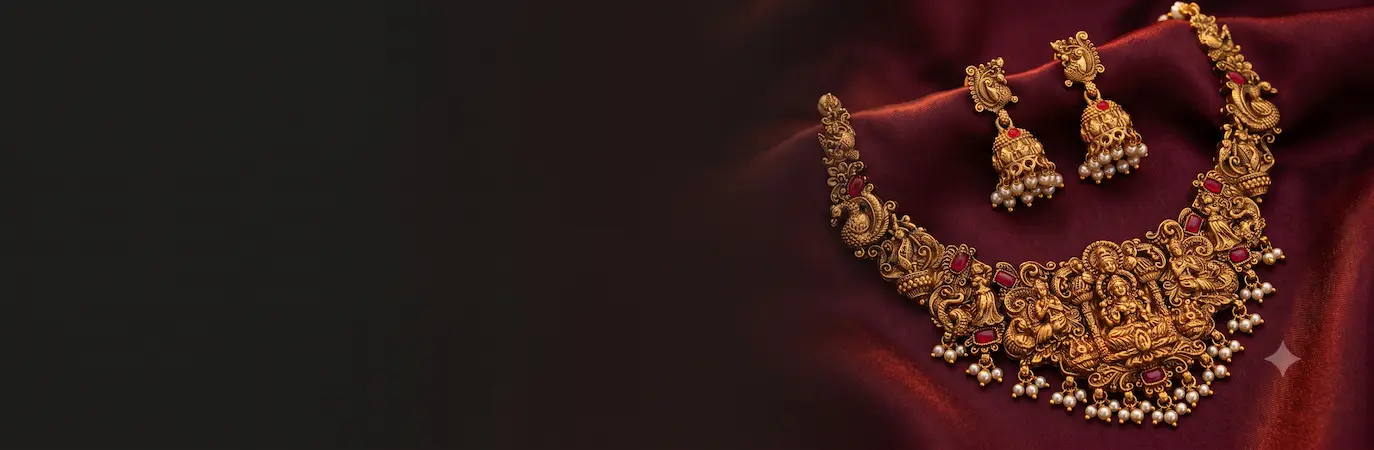 Exquisite handcrafted gold-look necklaces & choker sets